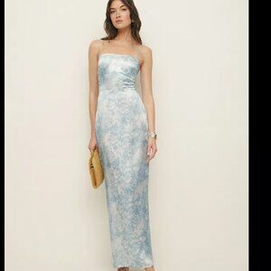 Reformation Dress Frankie Silk Dress Idyllic Size 6